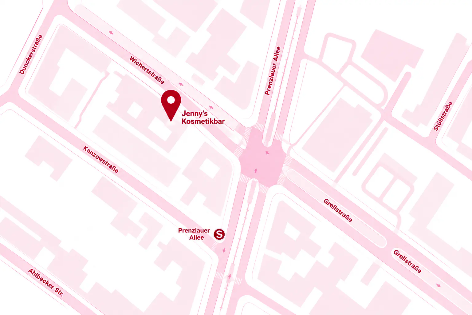 Karte der Umgebung von Jenny’s Kosmetikbar in Berlin Prenzlauer Berg