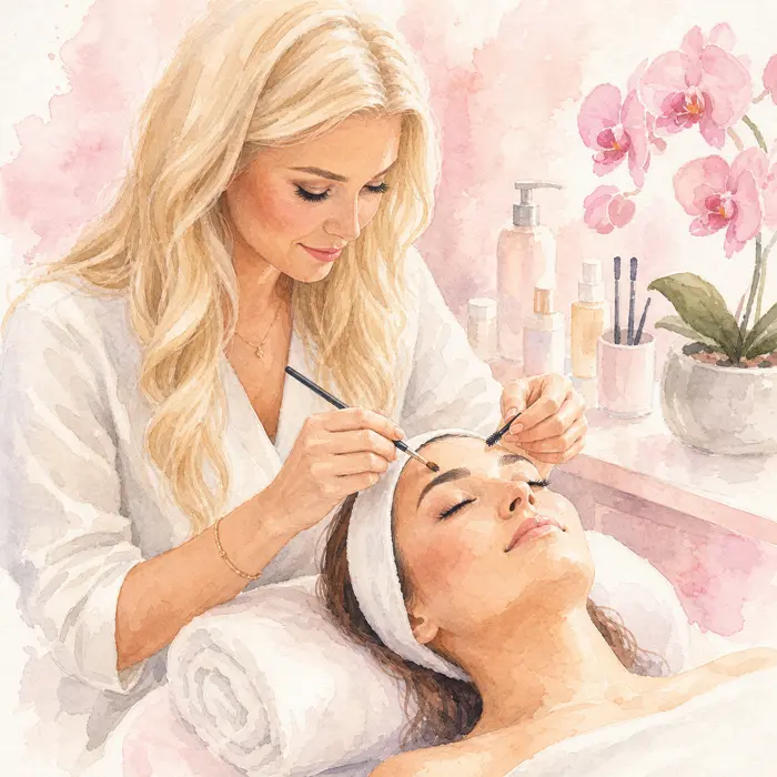 Augenbrauen und Wimpern als kosmetische Zusatzbehandlung